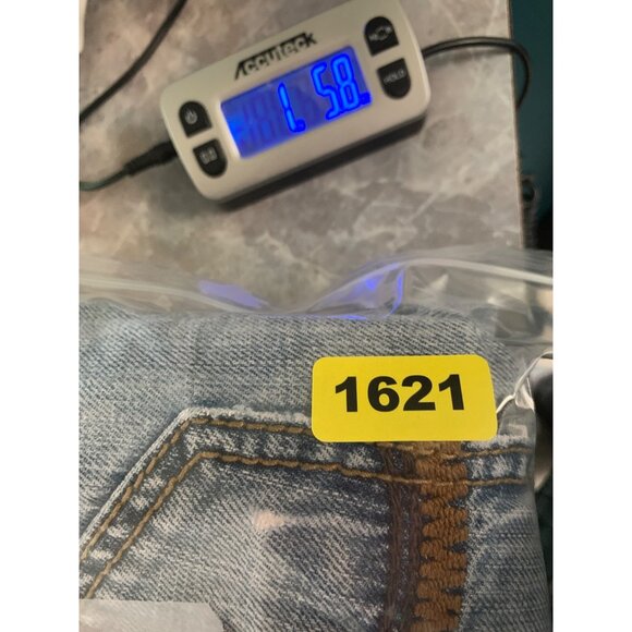 Levi Silver Tab Mens W34 L30 Slim Straight 90s Y2K Light Wash Denim Jeans - Picture 9 of 9